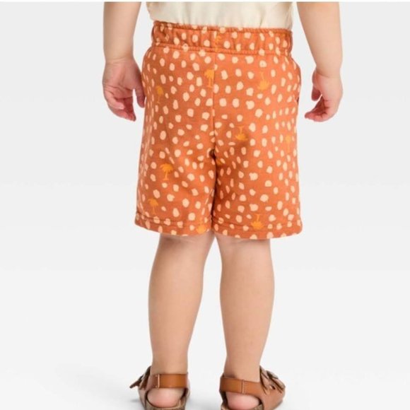 Cat & Jack - Toddler Boys' French Terry Knit Pull-On Shorts Brown Tree Size 5T - Picture 2 of 7